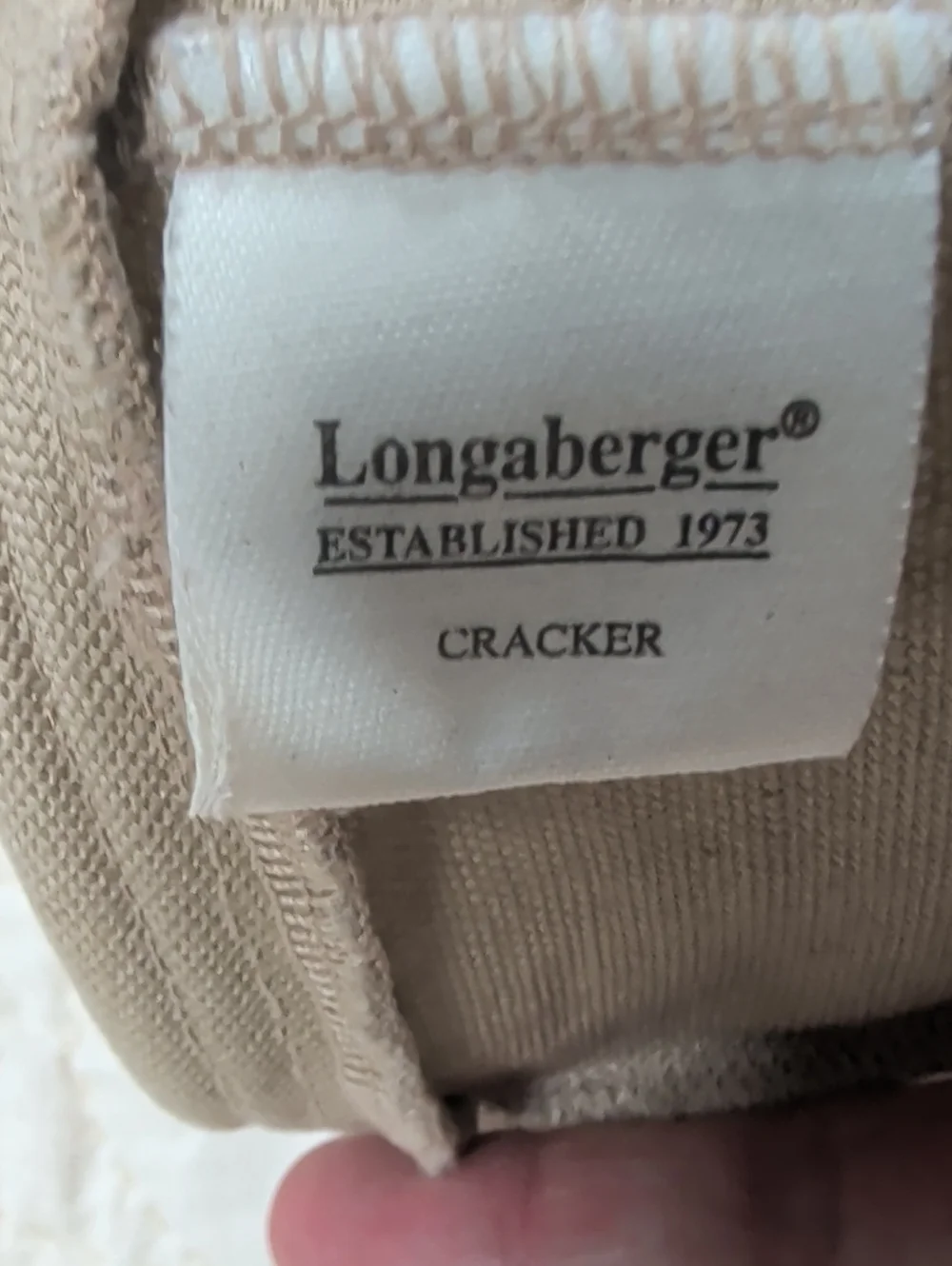 Longaberger Cracker Basket. Includes Liner And Protector